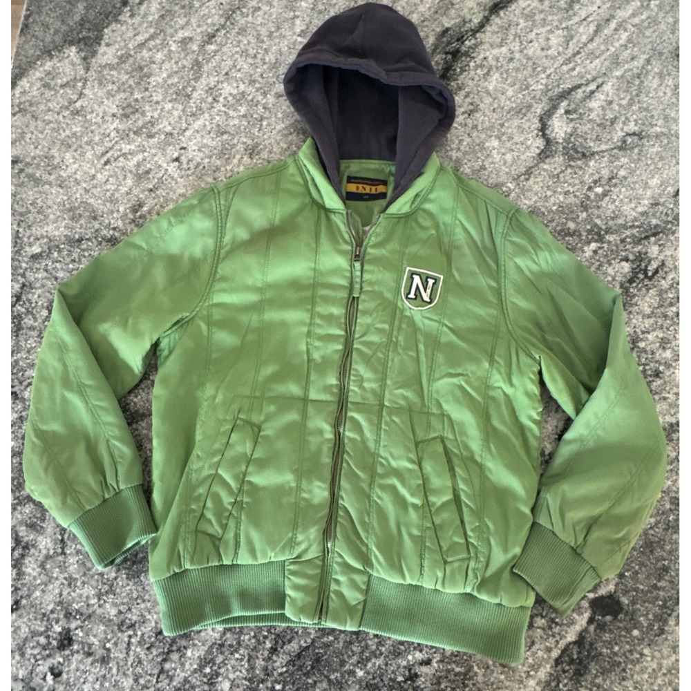 New York Ivyleague Institute Green Long‎ Sleeve Hooded  Size 105 XL #747